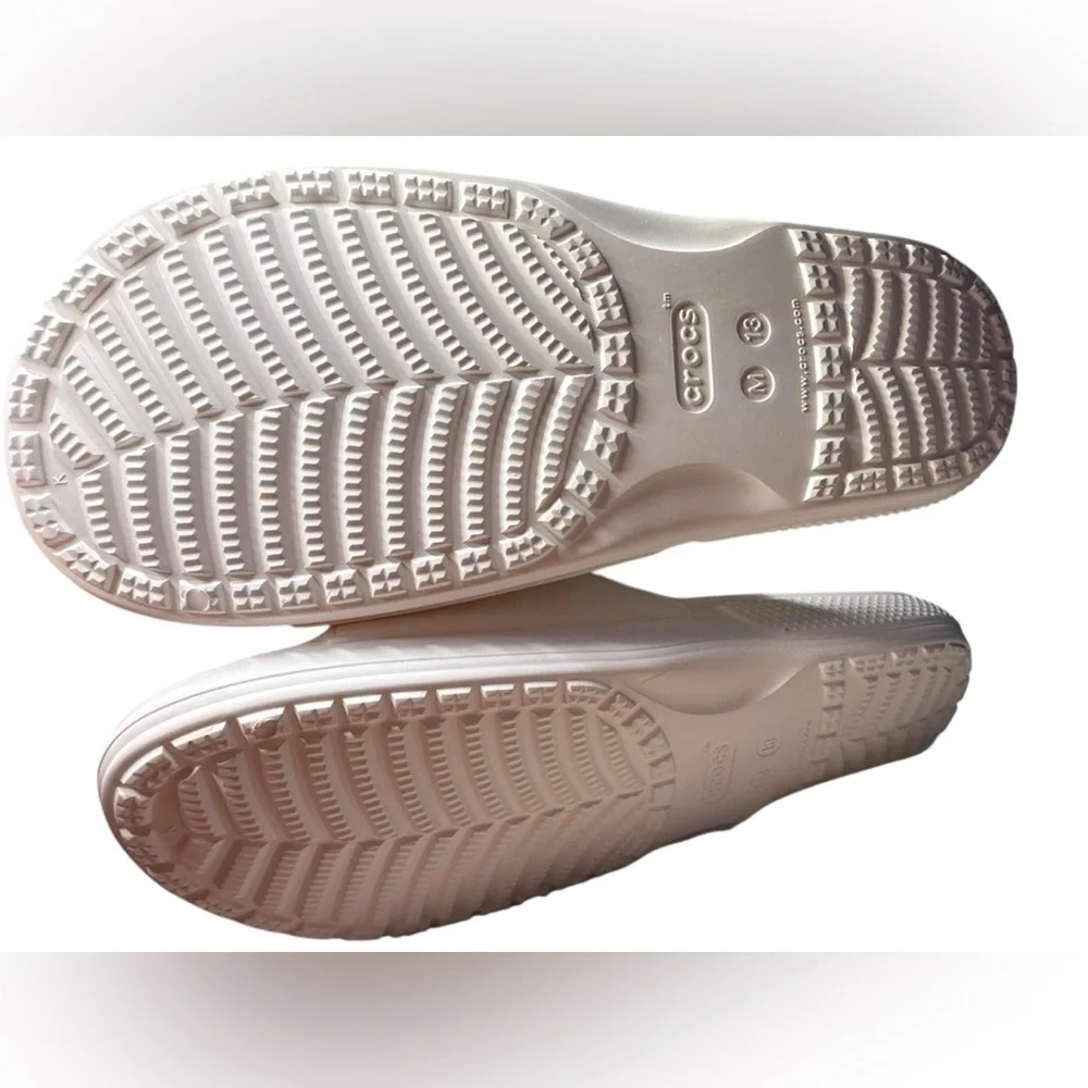 CROCS Classic Slide Sandals Men Size 13 White Slip On Clogs Shoes‎